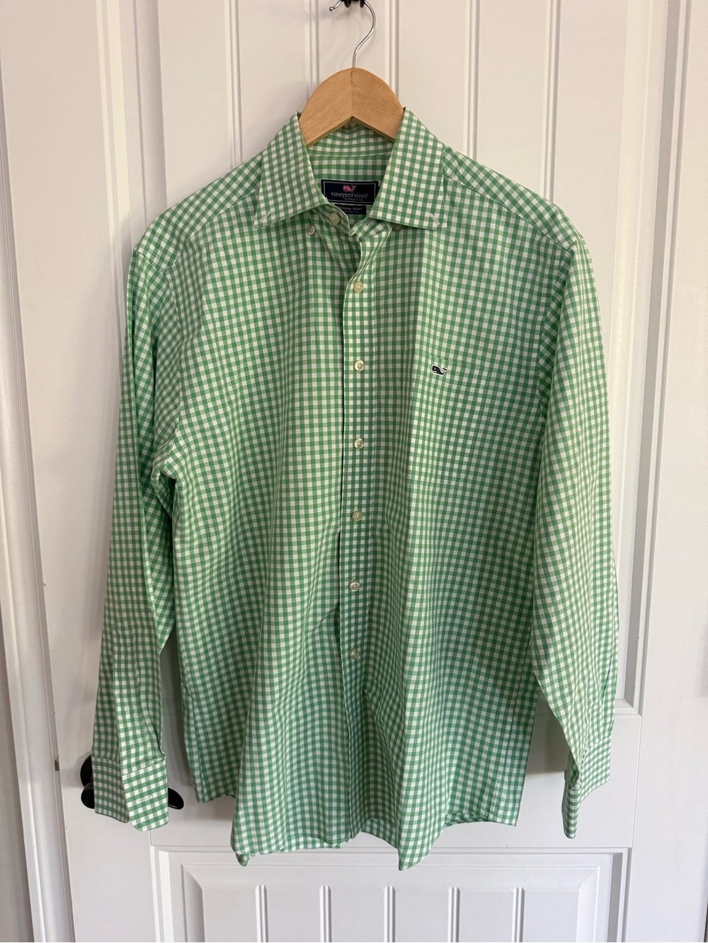 Vineyard Vines Green Gingham Button-Down Shirt